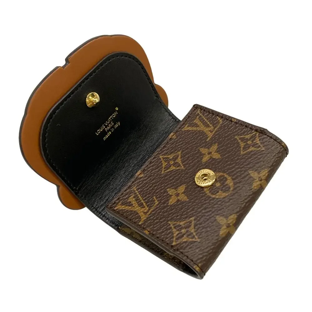 Louis Vuitton Keychain Earphone Pouch LV Bear Monogram Pouch M01361 Brown